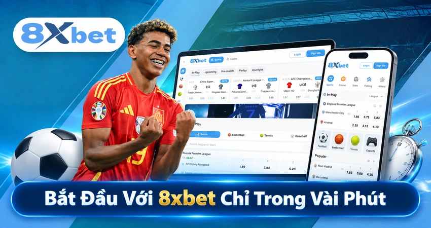 Bắt đầu với 8xbet trong vài phút
